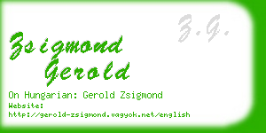 zsigmond gerold business card